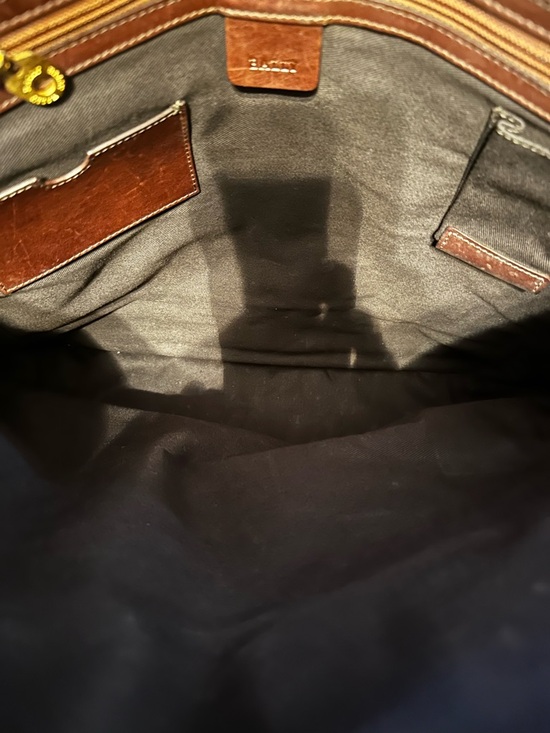 Vintage Bally Leather Weekender Satchel | Brown Cognac Travel Bag Crossbody - Picture 12 of 13